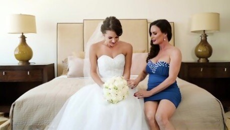 Bride to be shares cock with her mom for one last