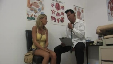 Doctor examines his sexy patient