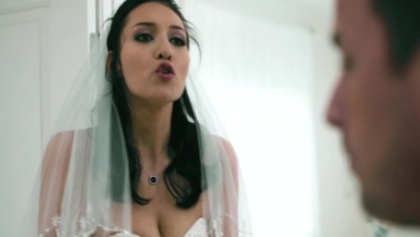 Filthy bride Bella Rolland gets banged on the wedding