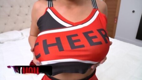 Busty Step Mom In Cheerleading Costume Gets Drilled Hard